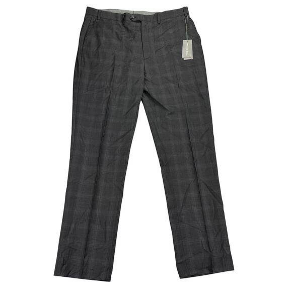 Michael Kors Mens Malone Classic Fit Stretch Suit Pants Charcoal Brown 38x34 - Picture 1 of 4